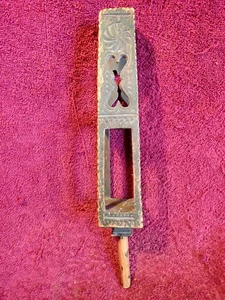 ANTIQUE 1800-s HANDMADE SPINNING WHEEL DISTAFF w HEARTS  FOLK ART SWEDEN SWEDISH - Picture 1 of 9