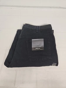 New Calvin Klein Jeans Black Men's Easy Fit Size 38x31 Tapered Leg - Picture 1 of 11