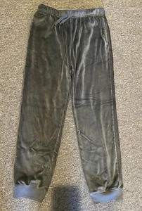 Cat & Jack Cozy Charcoal Gray Velvety Velour Pajama Lounge Jogger Pants L 12-14 - Picture 1 of 4