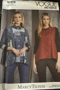 Vogue Marcy Tilton pattern V1970 Misses' Vest & Jacket sz 8,10, 12, 14, 16 uncut - Picture 1 of 2