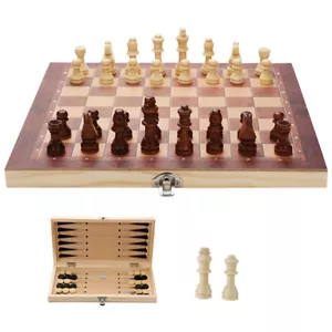 Schachspiel 29*29CM aus Olivenholz 3 in1 Schach Schachspiel Schach Schach-Set - Bild 1 von 9
