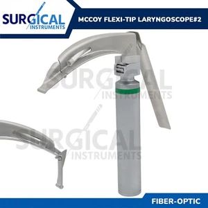 Mccoy Flexi-Tip Fiberoptic Led Laryngoscope Set- Blade # 2, Medium Handle German - Picture 1 of 11