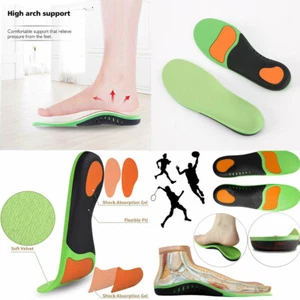 US 2-4Pairs Plantar Fasciitis Orthotic Insert Arch Support Gel Relieve Heel Pain - Picture 1 of 30