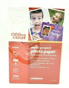 Multiprojekt Fotopapier 250 4"x6" Blatt Wert Auswahl Büro Depot Glanz - Bild 1 von 12