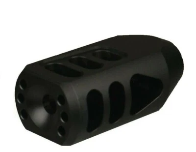 Freno de boca cisterna .223 1/2-28 ligero T-6 aluminio negro para acción de perno Foto 1 de 3