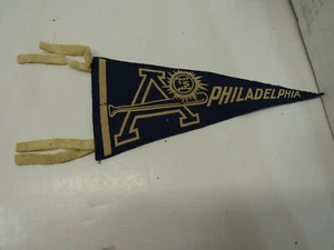 VINTAGE ANTIQUE PHILADELPHIA A'S BASEBALL PENNANT SPORT MEMORABILIA - Picture 1 of 3