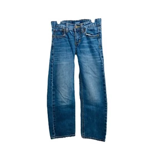 Old Navy Boy’s Jean’s Blue Adjustable Straight Leg Waist Size 7 Regular X 22” - Picture 1 of 8