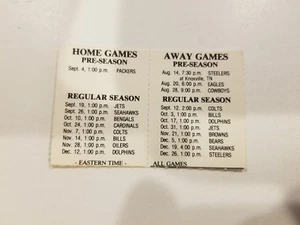 New England Patriots 1982 NFL Football Schedule - Frito-Lay - Picture 1 of 2