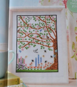 Cross Stitch Chart - Sunshine & Blossoms Seasonal Summer Garden Sampler - Picture 1 of 1