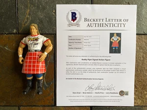 ROWDY RODDY PIPER SIGNED AUTOGRAMM WWE CLASSIC JAKKS FIGUR 2003 BAS FULL LETTER - Bild 1 von 7