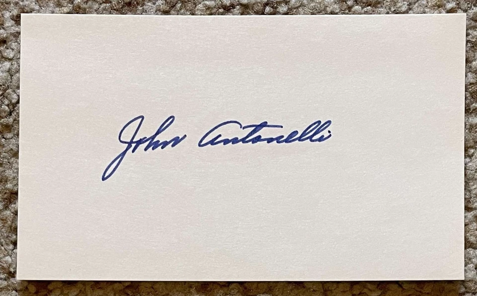 John Johnny Antonelli signed card - Giants Braves debut 1948 - - Image 1 of 1