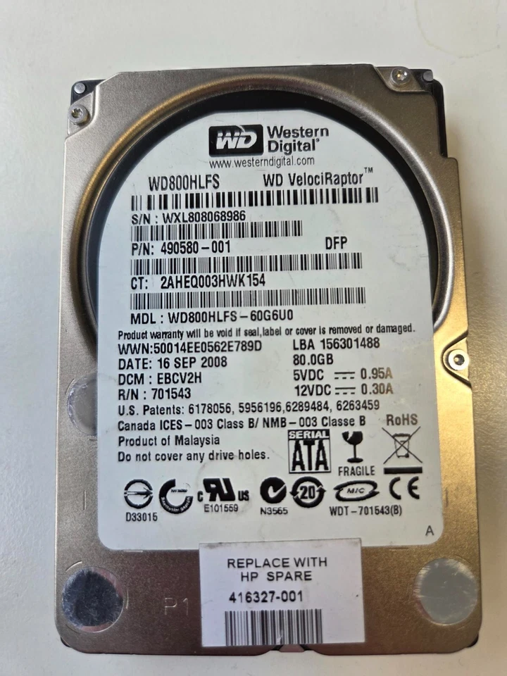 Western Digital 80GB SATA 72K RPM - Image 1 of 1