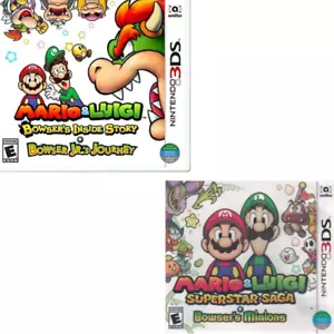 Mario & Luigi: Bowser's Inside Story & Superstar Saga 3DS Brand New Bundle (RPG) - Picture 1 of 5