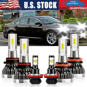 Kit combinado de 6x faros LED altos/bajos + bombillas antiniebla 6000 k para Ford Taurus 2008 2009 - Imagen 1 de 12