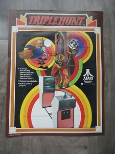 Triple Hunt Arcade Machine Flyer Original Atari Brochure