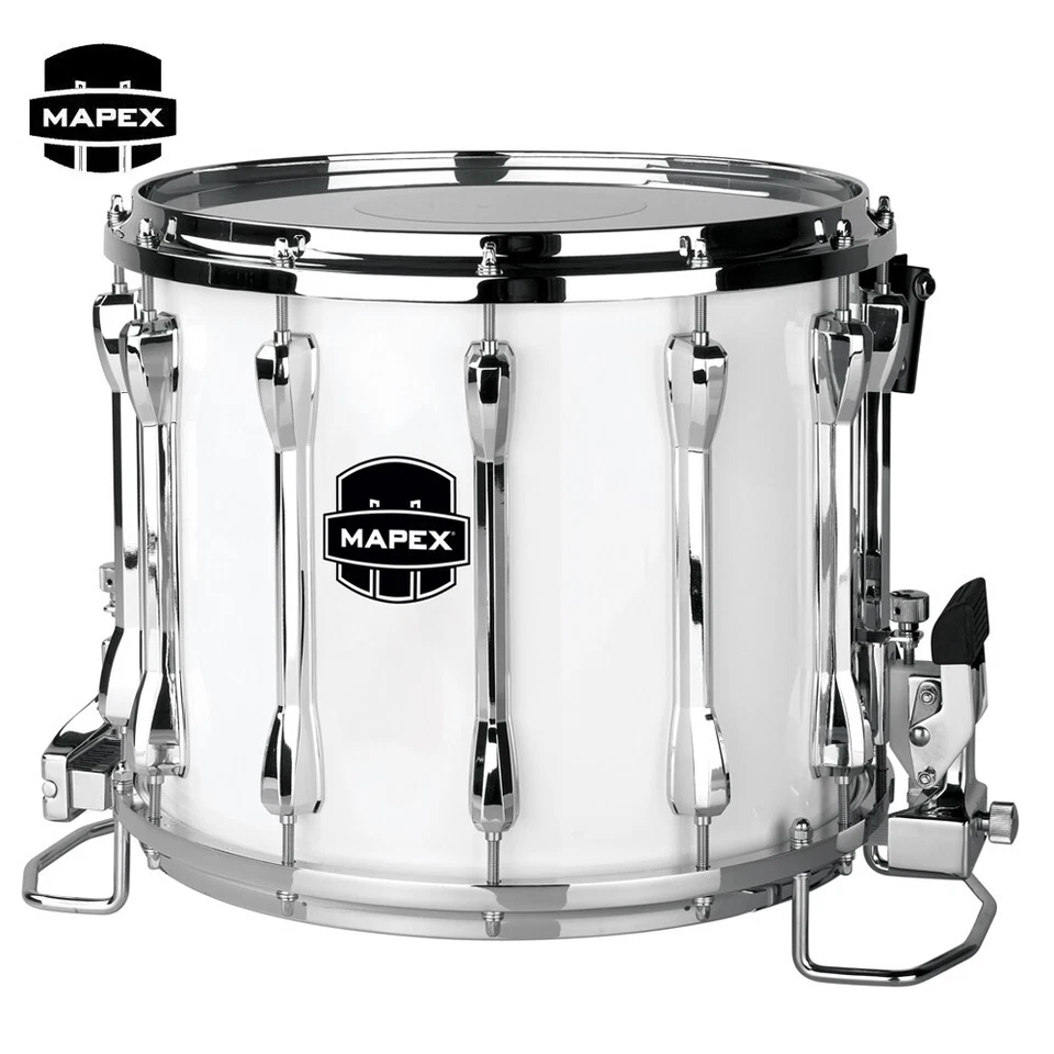 Mapex Qualifier Series 14" Deluxe Marching Snare Drum Gloss White QLS1412DCCSW - Image 1 of 1