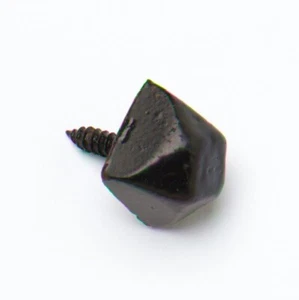 New 48 X Door Studs Antique Black Powder Coated Steel Screw In 19mm 3/4 Inch - O - Picture 1 of 1