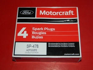 (4) NEW MOTORCRAFT SP-478 DOUBLE PLATINUM SPARK PLUGS AZFS32FE - Picture 1 of 1