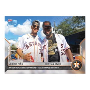 2022 TOPPS NOW JEREMY PENA MVP CHRISTIAN JAVIER WORLD SERIES PARADE! ASTROS - Picture 1 of 2