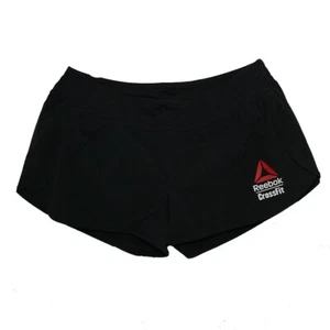 Reebok CrossFit Women's Black Performance Knitted Waistband Solid Shorts - Picture 1 of 2