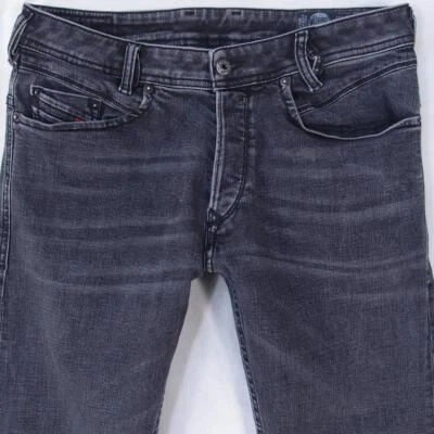 Pantalones de mezclilla para hombre Diesel IAKOP R4Q80 elásticos ajustados grises cónicos W30 L30 Foto 1 de 4