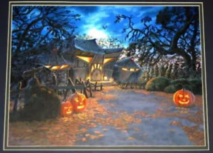 STU SHEPHERD PAINTING HALLOWEEN HORROR HOUSE AT DEAD END STREET - Picture 1 of 1