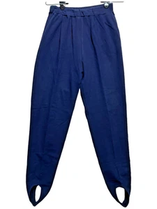 90s Preview Stirrup Pants Womens M Blue Cotton Tapered Leg Classic Pull On - Picture 1 of 8