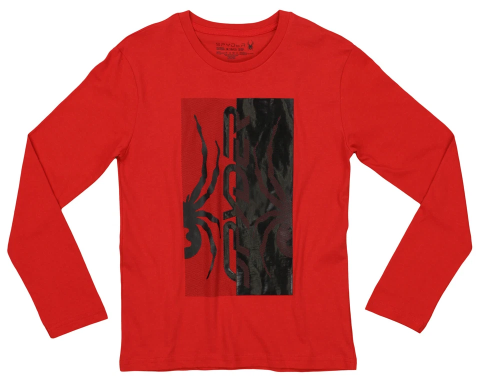 Spyder Youth Boys Athletic Long Sleeve Graphic Cotton Tee - Image 1 of 1