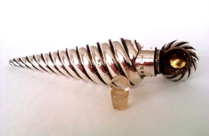 Seltene massive Silber viktorianische Wrythen Design Duftflasche Horton & Allday 1896 - Bild 1 von 13