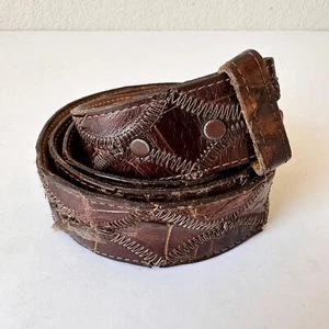 Cinturón vintage Justin para hombre marrón 42 L cocodrilo cuero exótico genuino occidental - Imagen 1 de 10