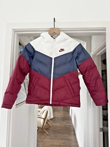 Nike Sportswear Big Kids' Synthetic-Fill Jacket, Maroon, Navy, White, Size M - Picture 1 of 3
