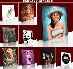 Stampa su tela Marilyn Monroe, Iron Mike, cartoni animati, astronauti, labbra, arte da parete - Foto 1 di 19