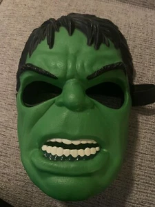 MARVEL INCREDIBLE HULK CHILDREN’S HARD PLASTIC MASK ADJUSTABLE STRAP HASBRO 2011 - Picture 1 of 3