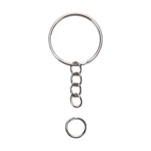 100Pcs Keyring Keychain Split Jump Rings Bulk Ring DIY Jewelry Key Chain Cra DR - Picture 1 of 7