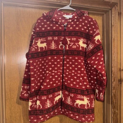Chaqueta Abrigo con Capucha Tasha Polizzi Para Mujer Fair Isle Reno Polar Talla Grande S Foto 1 de 4