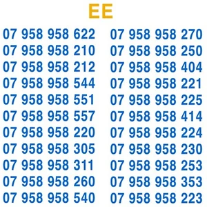 Golden Number Easy Vip Mobile Number Diamond Platinum EE Card Sim