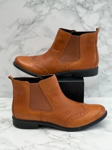 Hotter County Ankle Boots Size 7 Brown Tan Leather Chelsea Women’s Chelsea boots - Picture 1 of 12