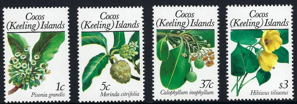 Cocos Keeling Islands SG# 191 1988 - 194 Flora parte 1 juego de 4 como nuevo MUH MNH Foto 1 de 1