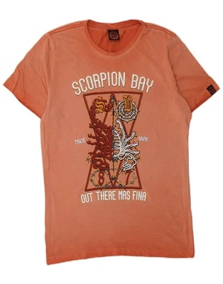 Camiseta Top SCORPION BAY Para Hombres Gráfico Lavado Ácido Pequeña Naranja Algodón BI16 Foto 1 de 3
