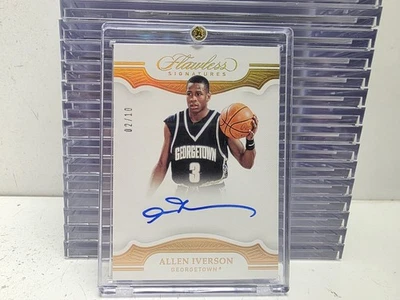 2018-19 Flawless Collegiate Allen Iverson Signatures Gold Auto /10  - Image 1 of 2