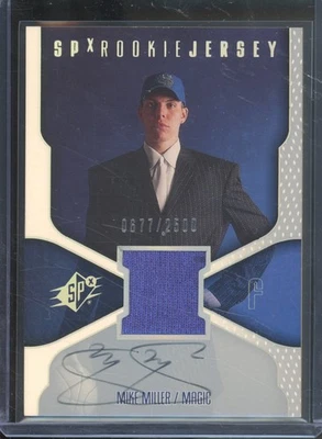 2000-01 Upper Deck SPx MIKE MILLER #111 RC Rookie Jersey Patch Auto /2500 Magic - Image 1 of 2