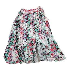 Falda envolvente multicolor 120 % lino estampada talla IT46 (grande) lino  - Imagen 1 de 7