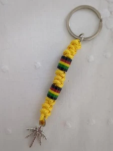 Keyring. Cannabis Leaf. Handmade. - Picture 1 of 4