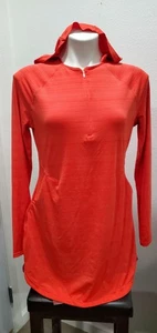 Neu ohne Etikett Athleta koralle Hoodie Tunika Größe S Seitentaschen 1/4-Reißverschluss plissiert hinten  - Bild 1 von 8