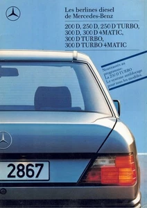 Catalogue Brochure Mercedes 200D / 250D / 300D W124 08/1987 France - Picture 1 of 1