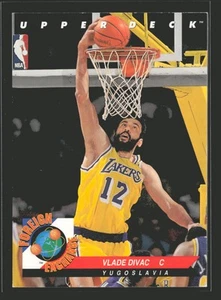 1992-93 Upper Deck #FE2 Vlade Divac Foreign Exchange Los Angeles Lakers - Picture 1 of 2