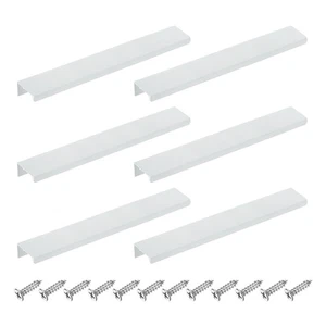 Schrankkante Fingerzug, 6 Stück 200 mm / 7,87 versteckte Schrankgriffe, weiß - Bild 1 von 6