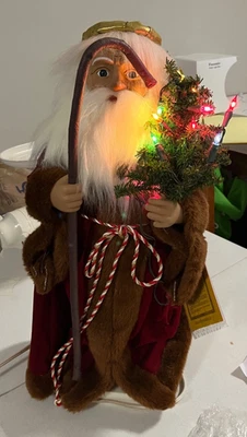 SUPER RARO TELCO ORIGINAL MOTION-ETTES 24" PADRE NAVIDAD PASTOR ANIMADO Caja Foto 1 de 4