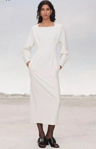 Zara A/W 2024 Collection Women’s Limited Edition Dart Detail Midi Dress Size L - Picture 1 of 24