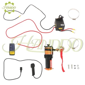 2500 lbs Electric Winch 50ft Synthetic Rope 12VDC/1.3HP Wireless & Wired Remote - Picture 1 of 17
